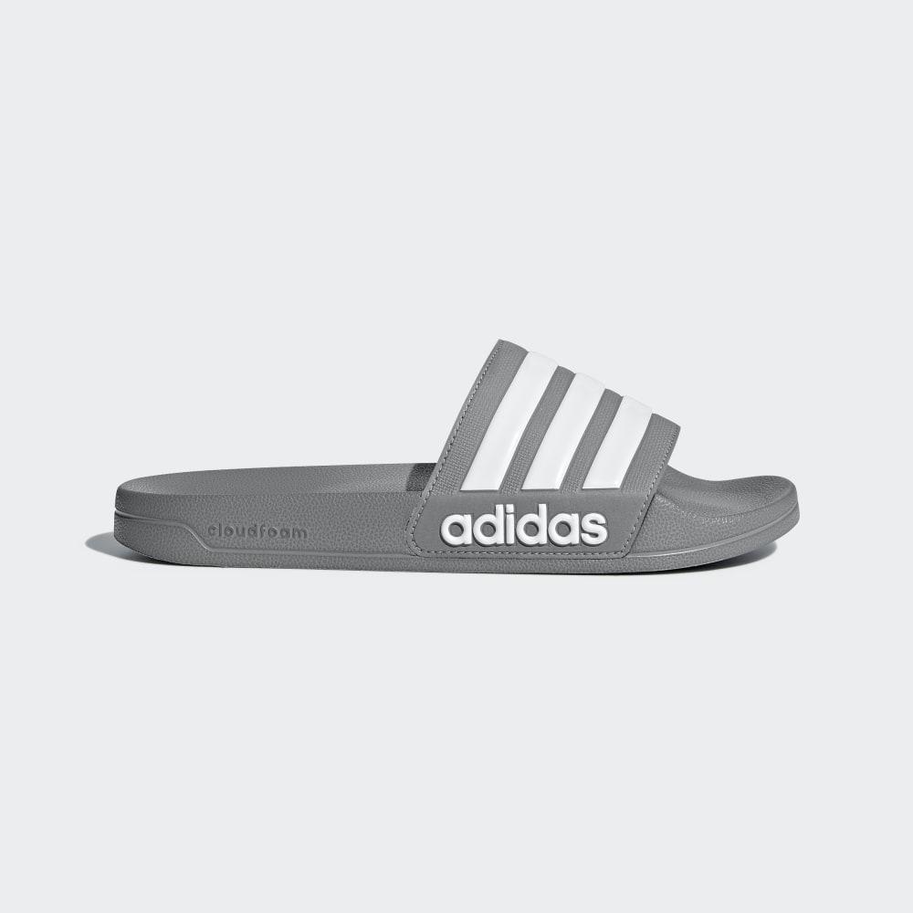Papuci Adidas Adilette Cloudfoam Barbati Romania - Gri/Albi B42212